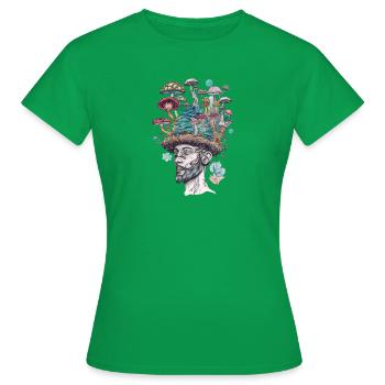 Trippy Schamane - Frauen T-Shirt - Kelly Green - Vorne - AI Model Female 172 dark (172cm)