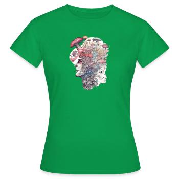 Trippy Schamane - Frauen T-Shirt - Kelly Green - Vorne - AI Model Female 172 dark (172cm)