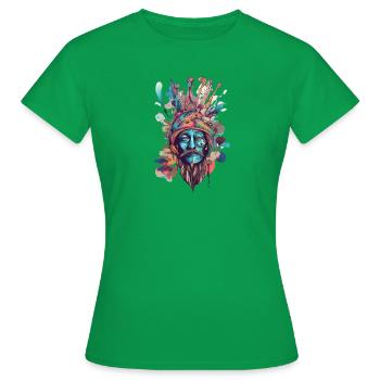 Trippy Shaman - T-shirt Femme - vert - Devant - AI Model Female 172 dark (172cm)