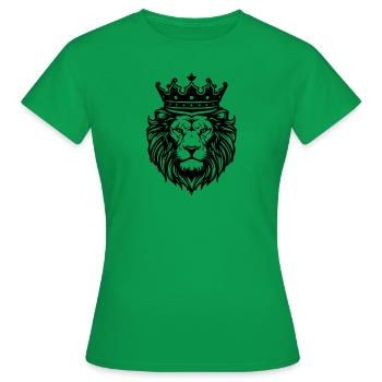 Löwe Löwenkopf Raubtier - Frauen T-Shirt - Kelly Green - Vorne - AI Model Female 172 dark (172cm)