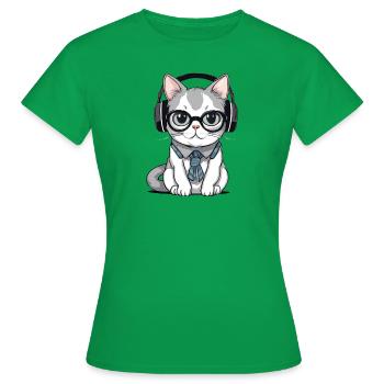 chat dev web - T-shirt Femme - vert - Devant - AI Model Female 172 dark (172cm)