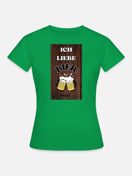 Ich liebe Bier - Frauen T-Shirt - Kelly Green