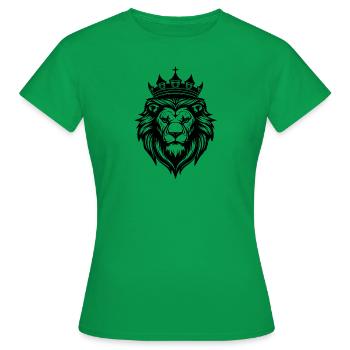 Löwe Löwenkopf Raubtier - Frauen T-Shirt - Kelly Green - Vorne - AI Model Female 172 dark (172cm)