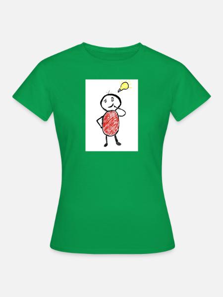 Strichmännchen hat eine Idee - Frauen T-Shirt - Kelly Green