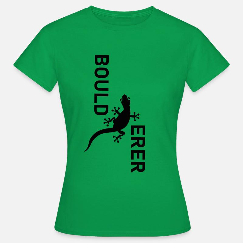 boulder bouldering boulderer boulding - Women's T-Shirt - kelly green