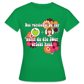 70s Apple Shampoo Retro Seventies Apple Fragrance - Women's T-Shirt - kelly green - Front - AI Model Female 172 dark (172cm)