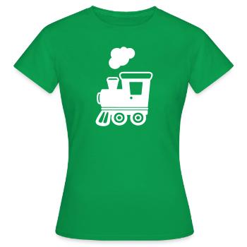 Locomotive locomotive train - T-shirt Femme - vert - Devant - AI Model Female 172 dark (172cm)