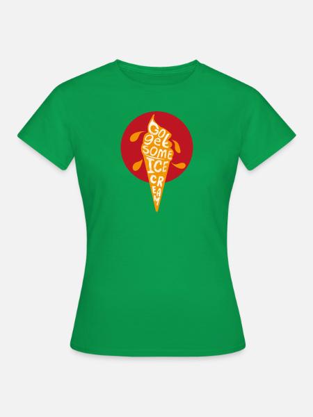 Eiscreme Grafik Softeis Liebe Sommer - Frauen T-Shirt - Kelly Green