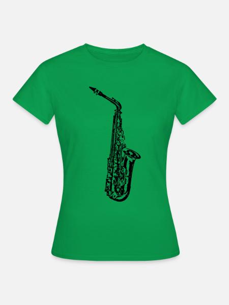 Saxophon Instrument - Frauen T-Shirt - Kelly Green