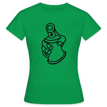 paint bomb vintage boom hiphop graf fun - Frauen T-Shirt - Kelly Green - Vorne - AI Model Female 172 dark (172cm)