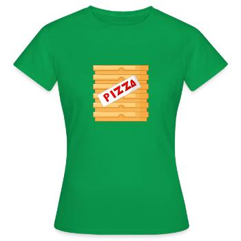 Pizza Pizza carton Fournisseur de pizza - T-shirt Femme - vert - Devant - AI Model Female 172 dark (172cm)