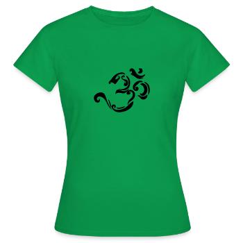 Tribal Om design hindouisme spirituelle symbole yoga - T-shirt Femme - vert - Devant - AI Model Female 172 dark (172cm)