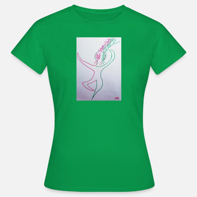 Girly pop dancer with flashy electro pop colors - Women's T-Shirt - kelly green