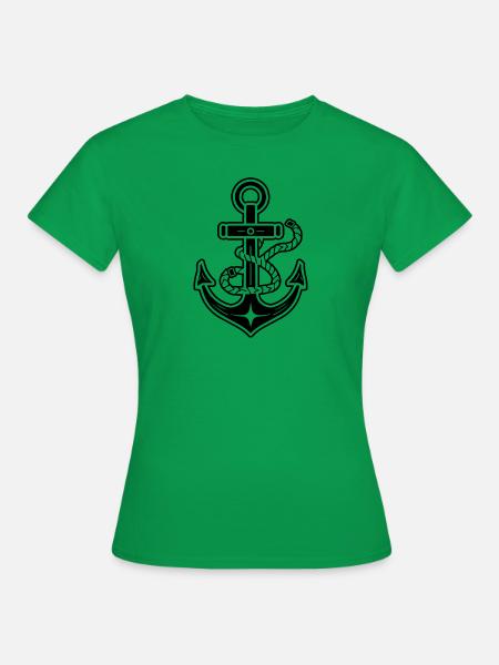 Anker Boot Schiff Nautik - Frauen T-Shirt - Kelly Green