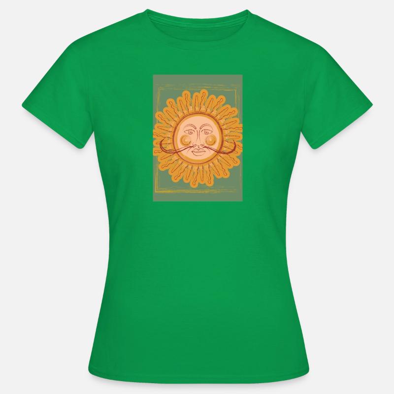 Sonne mit Bart - Frauen T-Shirt - Kelly Green