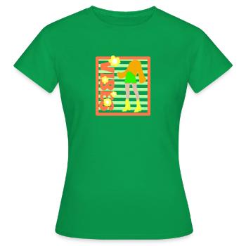 Bonnes ondes positives - T-shirt Femme - vert - Devant - AI Model Female 172 dark (172cm)