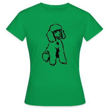 caniche - T-shirt Femme - vert - Devant - AI Model Female 172 dark (172cm)