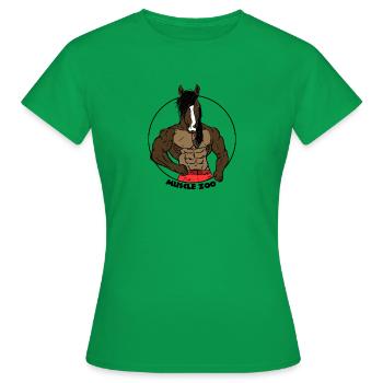 Der Hengst - Frauen T-Shirt - Kelly Green - Vorne - AI Model Female 172 dark (172cm)