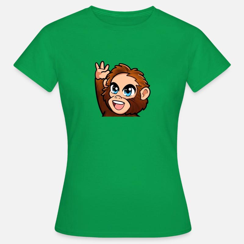 High Five Affe - Frauen T-Shirt - Kelly Green