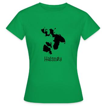 Halsnoy - Frauen T-Shirt - Kelly Green - Vorne - AI Model Female 172 dark (172cm)