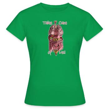 Anatomie organes - T-shirt Femme - vert - Devant - AI Model Female 172 dark (172cm)