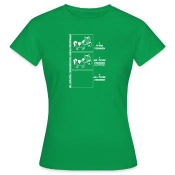 Pferd zeichnen - Frauen T-Shirt - Kelly Green - Vorne - AI Model Female 172 dark (172cm)