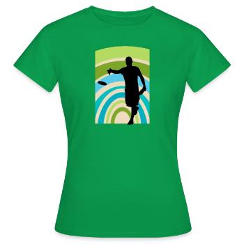 Disc Golf Disc Disc Golfer - Women's T-Shirt - kelly green - Front - AI Model Female 172 dark (172cm)