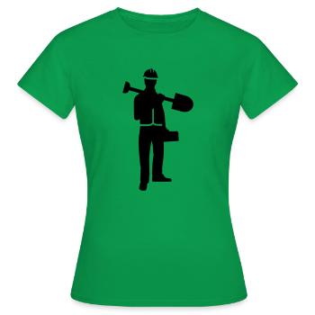Ouvrier du bâtiment - T-shirt Femme - vert - Devant - AI Model Female 172 dark (172cm)