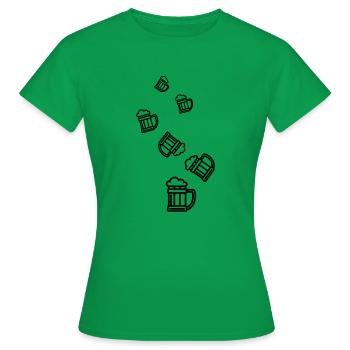 Icône de l’icône de la bière - T-shirt Femme - vert - Devant - AI Model Female 172 dark (172cm)