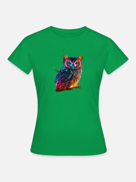 Neon Owl - Frauen T-Shirt - Kelly Green