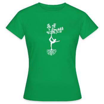 Yoga - T-shirt Femme - vert - Devant - AI Model Female 172 dark (172cm)