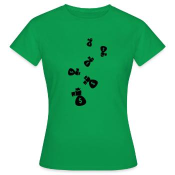 Monnaie Monnaie Silhouette - T-shirt Femme - vert - Devant - AI Model Female 172 dark (172cm)
