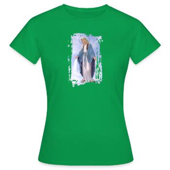 Holly Mary Maria Madonna Mariana Vierge Marie - T-shirt Femme - vert - Devant - AI Model Female 172 dark (172cm)