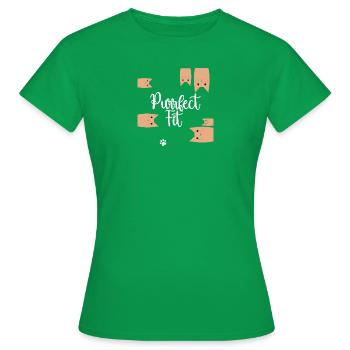 Purrfect Fit - T-shirt Femme - vert - Devant - AI Model Female 172 dark (172cm)