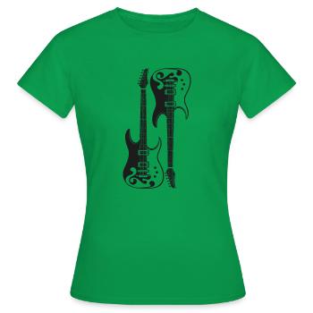 Guitar player - T-shirt Femme - vert - Devant - AI Model Female 172 dark (172cm)