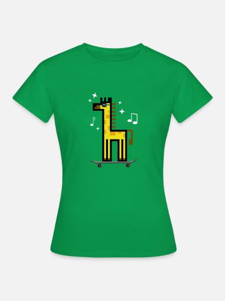 GiraffeSkateboard - Frauen T-Shirt - Kelly Green