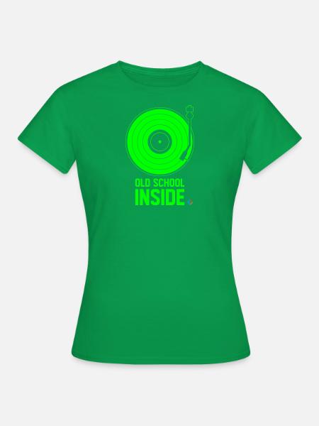 Old School Inside - Turntable Green - T-shirt Femme - vert