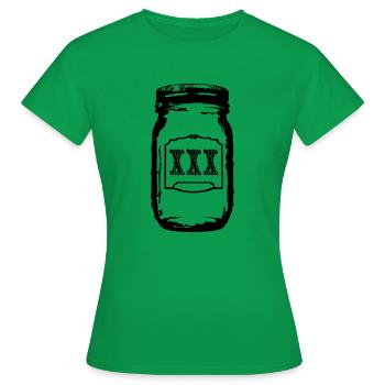 Moonshine im Glas - Frauen T-Shirt - Kelly Green - Vorne - AI Model Female 172 dark (172cm)
