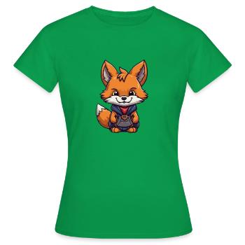 Méchant renard - T-shirt Femme - vert - Devant - AI Model Female 172 dark (172cm)