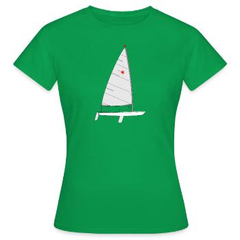 Laser Riss - Frauen T-Shirt - Kelly Green - Vorne - AI Model Female 172 dark (172cm)