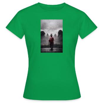 Samouraï dans le brouillard - T-shirt Femme - vert - Devant - AI Model Female 172 dark (172cm)
