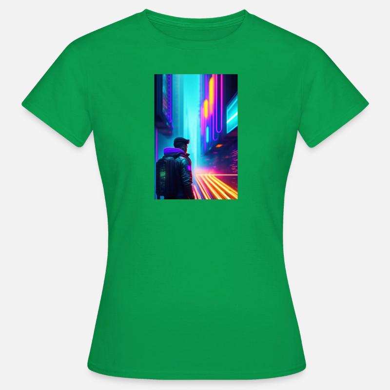 Codierung Hintergrund bunt - Frauen T-Shirt - Kelly Green