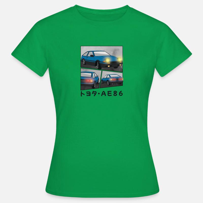 DEEP OCEAN CAR COMIC / POP UP HEADLIGHTS HATCHBACK - Women's T-Shirt - kelly green
