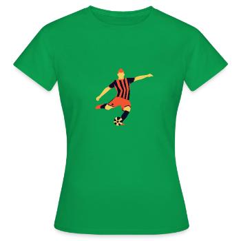 Fussballspieler - Frauen T-Shirt - Kelly Green - Vorne - AI Model Female 172 dark (172cm)