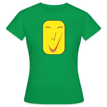 Feines Lächeln SQ. - Frauen T-Shirt - Kelly Green - Vorne - AI Model Female 172 dark (172cm)