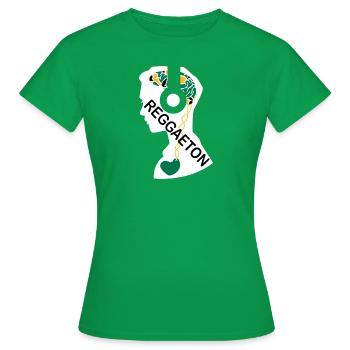 Mon cœur bat pour le reggaeton - T-shirt Femme - vert - Devant - AI Model Female 172 dark (172cm)