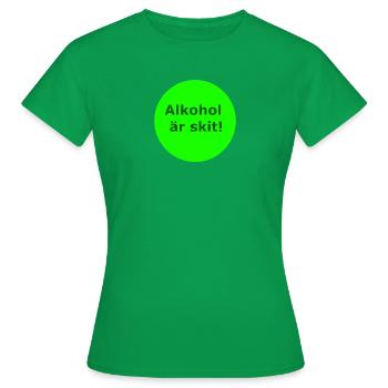 Alkohol ist Scheiße (Grüner Kreis) - Frauen T-Shirt - Kelly Green - Vorne - AI Model Female 172 dark (172cm)