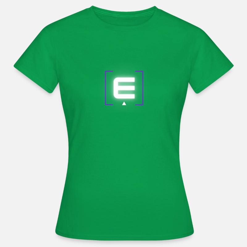 Letter "E" - Women's T-Shirt - kelly green