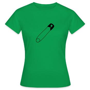 Safety pin - Women's T-Shirt - kelly green - Front - AI Model Female 172 dark (172cm)