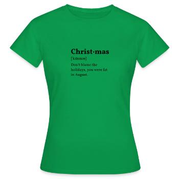 Christmas - Weihnachten - Frauen T-Shirt - Kelly Green - Vorne - AI Model Female 172 dark (172cm)